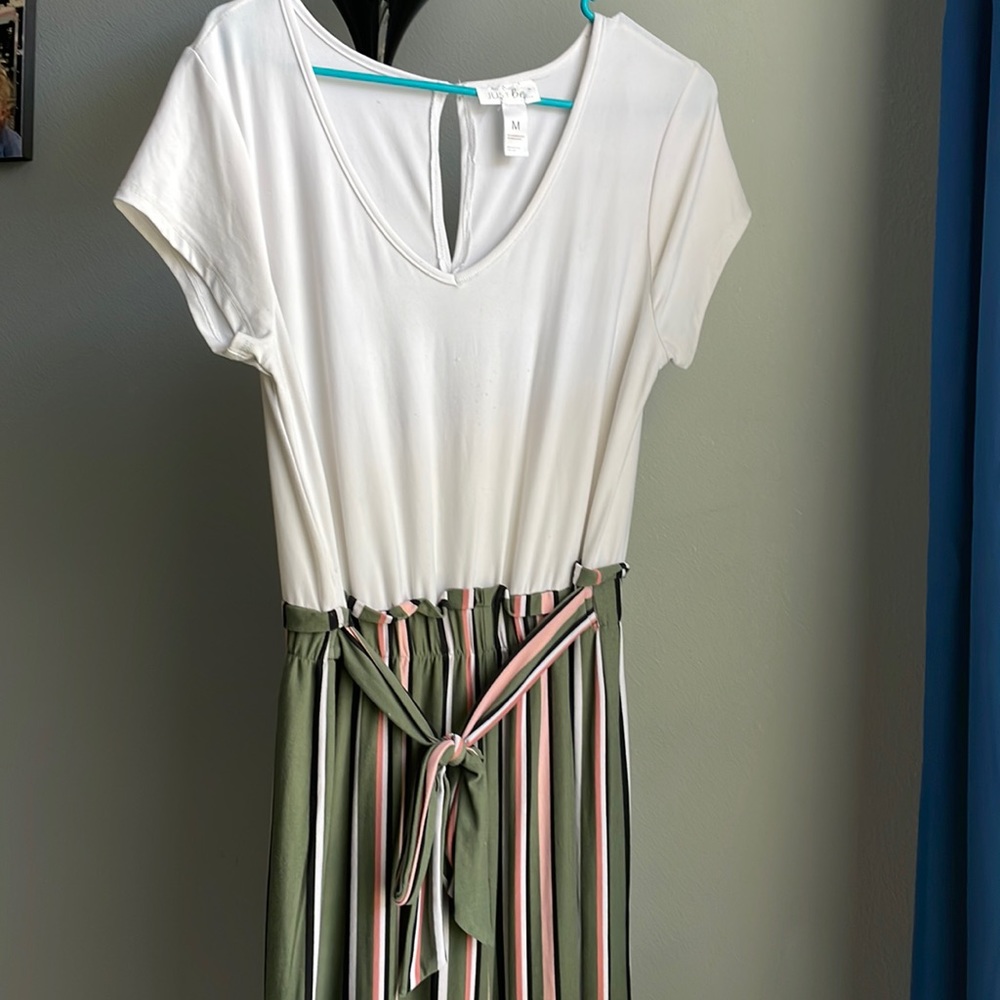 Short sleeve romper from dollar general I believe size medium